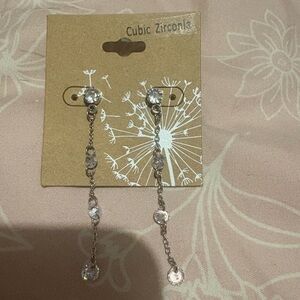 CZ Silver Earrings